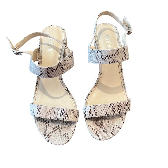 Bar III Reptile/Snake Print Rope Block Heeled Sandals Slingbacks - SIZE 8M - Picture 2 of 8